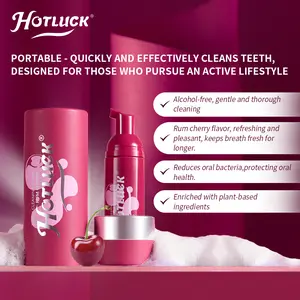 Hotluck  RUM CHERRY TEETH CLEANING FOAM-Deep Clean, Pleasant Fragrance, Long-lasting Freshness, Easy to Carry