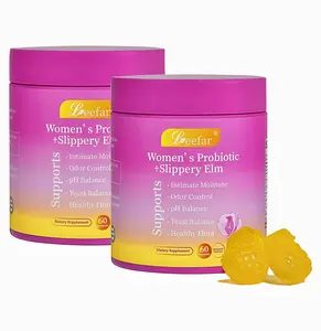 2 Pack LEEFAR Her Probiotics Gummies OB - All in One Solution with Slippery Elm and Prebiotics & Lactobacillus Probiotic Blend for Women's pH Balance and Dryness Hawaiian Pineapple Gummies Dietary Supplement
