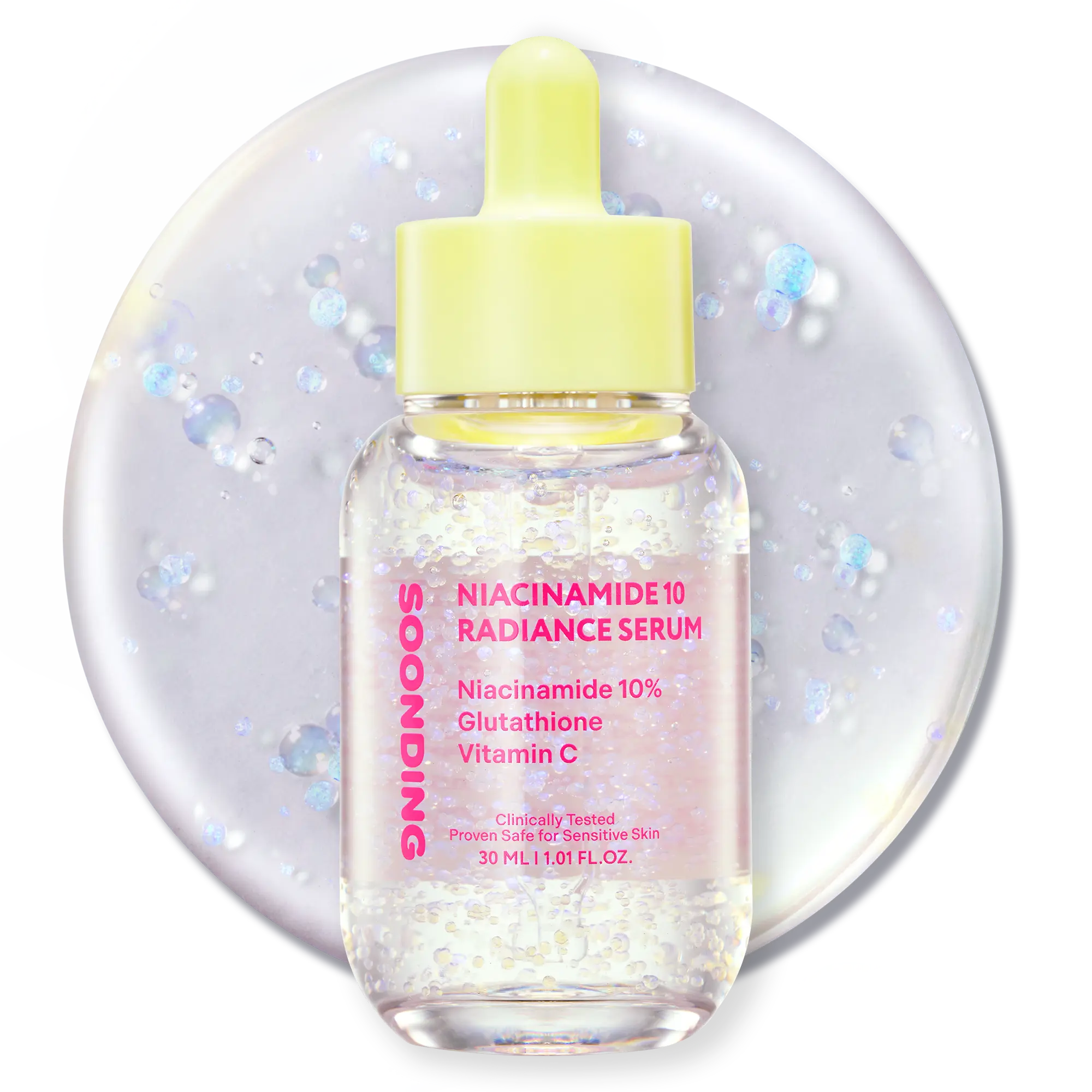 [SOONDING] Niacinamide 10% Radiance Serum with Vitamin C Capsules & Glutathione, Dark Spot Care for Uneven Skin Tone, Pores & Texture, Lightweight Hydration, Korean Skin Care, 1.01 fl oz / 30ml