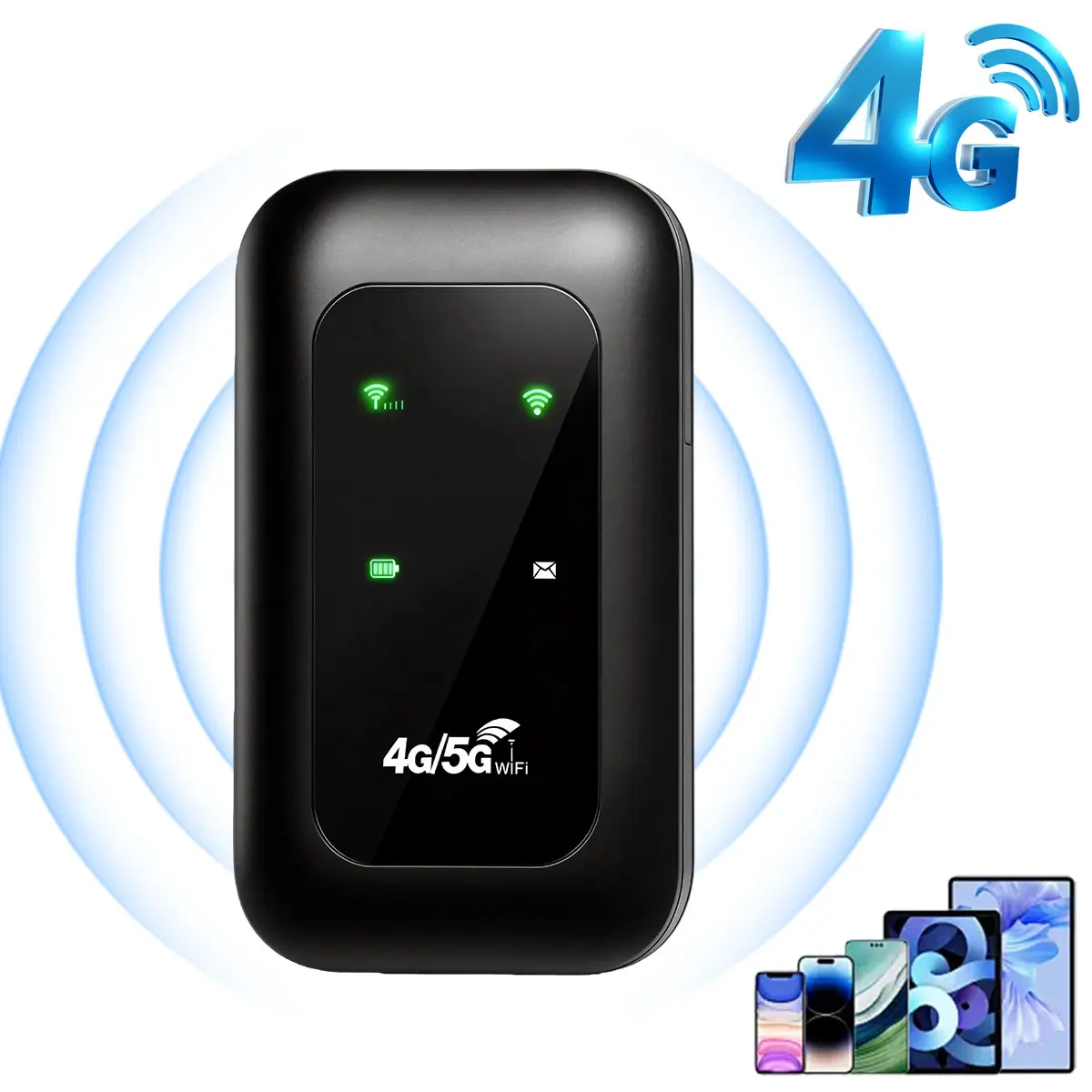 4G LTE Mobile Hotspot | Portable Mini Pocket WiFi Router for Europe Travel, 150Mbps High Speed, Connect Up to 10 Devices, Mobile WiFi for Travel, Renters, Business Trips & Camping