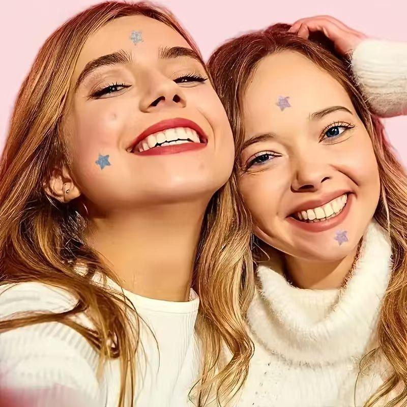 Shining Star 80 HITWORKER® Acne Patches (Available in Black, Pink, and Yellow) | Mix and match any color. A party emergency essential that covers blemishes while still making you shine. A must-have beauty tool for parties. Hydrocolloid Patches