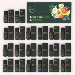 Aromatherapy Essential Oil Set 20x10ml Water Soluble Scents for Humidifier Diffuser Candle Soap Making Home Hotel Restaurant Use Multiple Fragrances