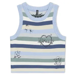 Westside Crochet Crop Tank (Powder Blue)