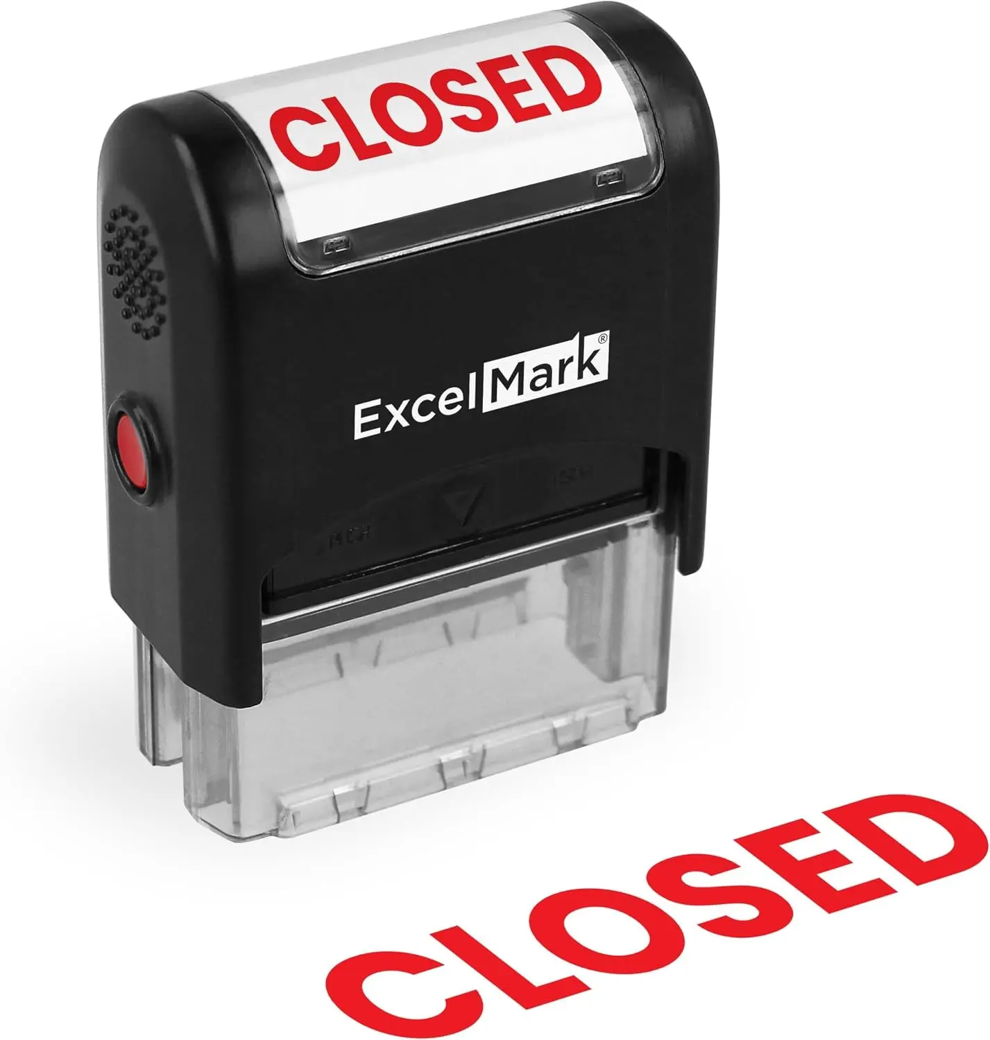 Closed Self-Inking Rubber Office Stamp Red Ink