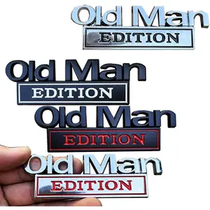Car Lover Gift – Old Man Edition Metal Fender Badge Emblem – Unique Car Customization Accessory for Men & Enthusiasts