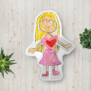 Child's Artwork Drawing Custom-shaped pillow