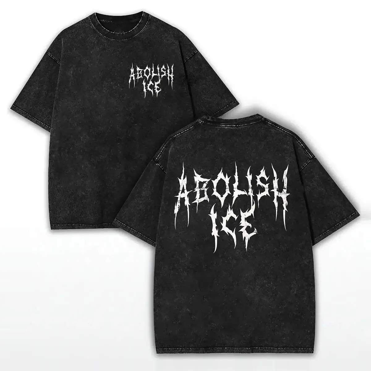 ABOLISH ICE Heavy Metal Vintage T-Shirt Retro Bold Slogan Anti Maga FCK ICE Tee Immigration Human Rights Shirt Made In USA For Women For Men [Lolly & Lace cotton t-shirt/sweatshirt/hoodie, soft and comfortable]