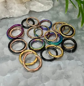 1 Piece Stunning Implant Grade Titanium Hinged Segment Septum Ring - 18g, 16g, 14g -Black, Gold, Rose Gold & Rainbow w/ Assorted Diameters!