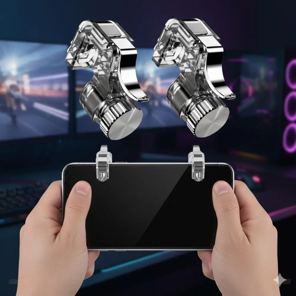 Mobile FPS Gameplay, Gaming Accessories, Game Peripherals, Gaming Controller, High-Performance Trigger & Joystick Grip, Enhance Precision, Reaction Speed & Control, Esports Essential for PUBG, COD Mobile, Fast-Response Buttons Improve Competitive Edge