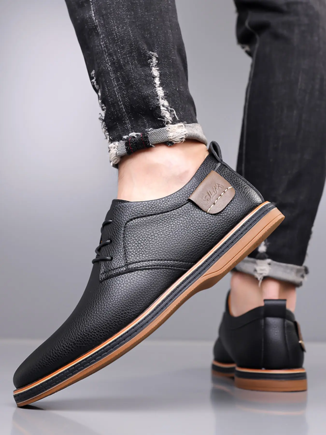 Men's Fashion Gentleman Casual Business Shoes, Low Top Slip-On Design, Classic Versatile Daily Commute Office Shoes, Work Shoes, Formal Shoes, Business Footwear, Business Style Footwear