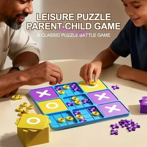 Tic Tac Toe Game, Upgraded Classic Strategy Board Game for Teens and Adults, Perfect for Family Fun, Parties, Birthdays and Holidays