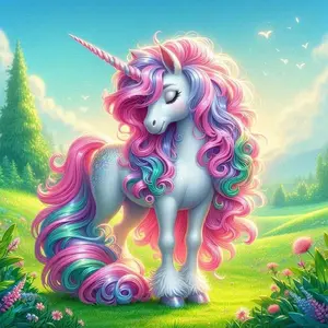 5D DIY Full Drill Round Diamond Painting - Diamond Painting Kits - Diamond Art Kit Rainbow Unicorn Mosaic, Canvas - DIY Decorative Painting, Home Wall Decor, Suitable for Halloween and Christmas, Birthday and Anniversary Gifts