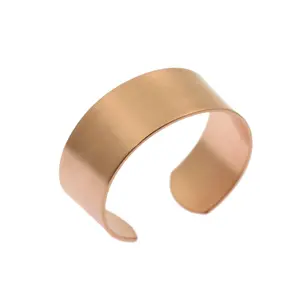 1 Inch Wide Brushed Copper Cuff Bracelet
