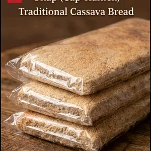 KASAV DOUS OKAP AYISYEN- SWEET CASSAVA BREAD 3 PACKS OF 2 PIECES