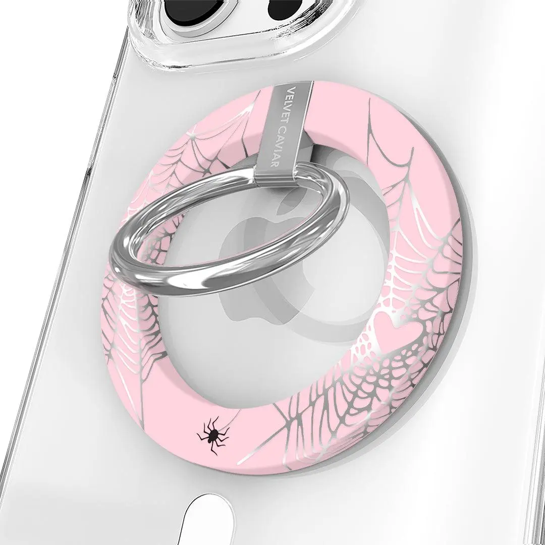Widow’s Web Chrome MagSafe Grip Ring - Limited Halloween Collection