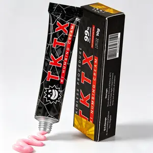 TKTX Tattoo Numbing Cream - Black 99% Limited Edition Very Strong - Fast Acting Pain Relief Cream for Tattoos, Waxing, Microneedling | Lecithin-Based Numbing Gel | 10g Each Tube | Long-Lasting Numbness.