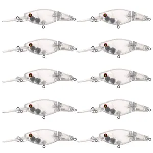 Lure Blanks,Unpainted Fishing Lures,20pcs Crankbait Blanks Bodies Square Crankbait Blank Lure Baits 105mm/12.8g crankbait fishing crankbait