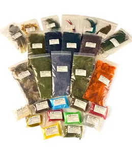 Premium Fly Tying Materials Kit - Bulk Feathers & Dubbing Starter Set