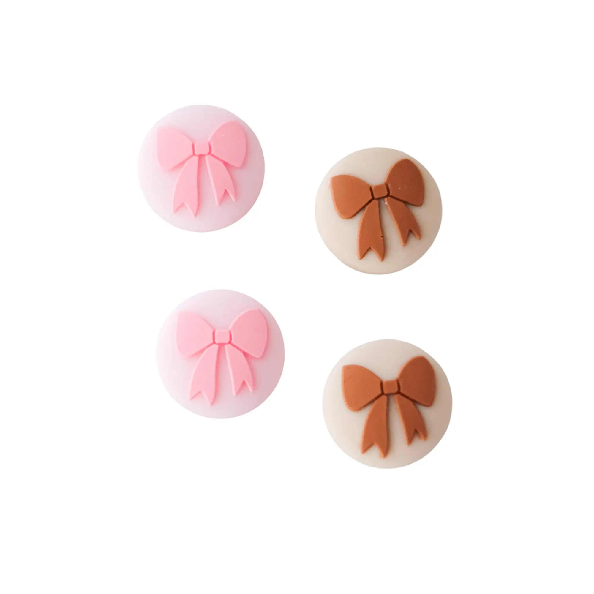 Cute Bows Thumb Grips Compatible with Nintendo Switch Joycons & Switch Lite - 4 Thumb Grips Per Set