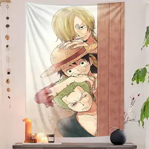 One Piece Wall Art Tapestry, Holiday Decoration, Polyester Fabric, Teen Room Decor, Birthday Gift Idea, Fun Character Design, Durable