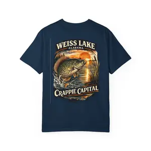 Weiss Lake Crappie Capital T-Shirt — Fishing Lake Sunset Tee