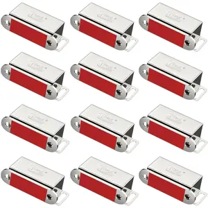 12 Pack Stainless Steel Magnetic Door Catch Cabinet Magnets Magnetic Drawer Catch for Kitchen Cabinet Door Cupboard Magnetic Closures Latches Cabinet Closer