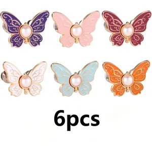 6Pcs Random color Jeans Butterfly Button Pin, Adjustable Jeans Button Pin, Removable Pant Waist Tightener, No Button Sewing Required for DIY Clothes Loose Jeans Pants Skirts Sleeves