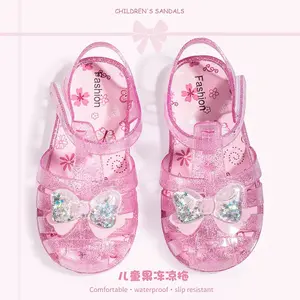 Little Girl Sandals for Summer CostumePrincess Dress Flat Breathable WaterproofFisherman Gladiator Soft Jelly Shoes For GirlClosed Toe Beach Flat-Sandals For ToddlerLittle Kid Big Kids