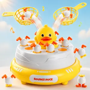 Bounce and Catch Duck Board Game Toy for Kids - Interactive Learning Game with Popping Up Music Duck, Pops Up Music, Ages 3+, Net Contents: 2 Catch Ducks & 10 Duck Balls