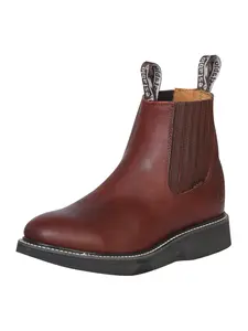 Men's Work Ankle Boots in Premium Grasso Leather, Closed Toe with a Durable High-Grip Mil Rayas Sole for Rugged Environments