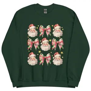 Coquette Christmas Merry Christmas Shirt, Vintage Santa Claus Family Cozy Winter Season Graphic T-Shirt, Sweat Shirt, Hoodie Best Holiday Gifts Classic Sweatshirt Sweater Soft