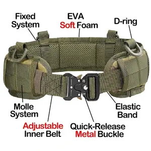 Genuine Tactical Belt Quick Release, Outdoor Military Belt, Metal Real Nylon, Sports Accessories, Men and Women Belt Set