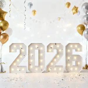 3FT Marquee Numbers & Letters 0-9 & A-Z 3FT/36in Light Up Mosaic Foam Numbers & Letters for Party Decor Birthday Graduation Party Anniversary Wedding 1 year Party Mosaic Frame Numbers Foam Cardboard Frame First Birthday Decor Led Neon Sign