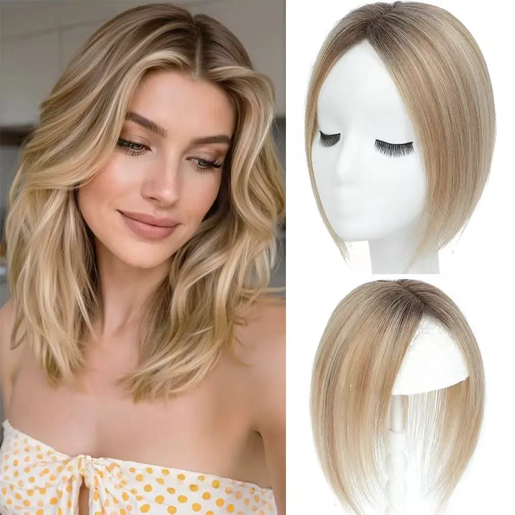 Honey Blonde with Dark Brown Root