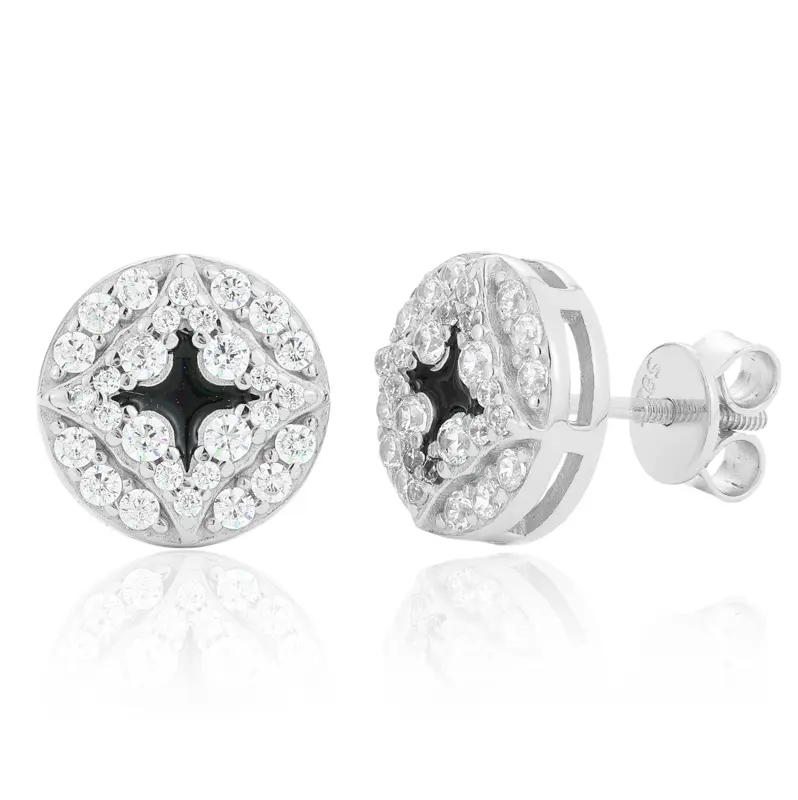 Four-pointed Star Fashion Earrings UCCIYO Synthetic Moissanite Earrings For Women 925 Sterling Silver Stud Earring Men Hip Hop Jewelry Couple Gift summerwins【#E552】