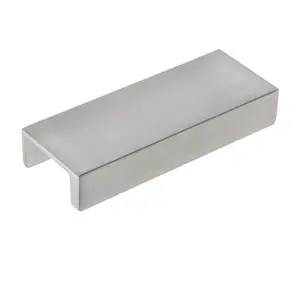 Sumner Street Home Hardware 10pk Martin 3" Satin Nickel Finger Pulls: Zinc Cabinet Knobs, Drawer Pulls, 3 Inch Door Handle