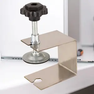 G-shaped Drawer Front Mounting Heavy Duty Clamp with Thread 64mm/54mm/73mm 1/2pcs Drawer Front Installation Clamp Stainless Steel DIY Woodworking Tools