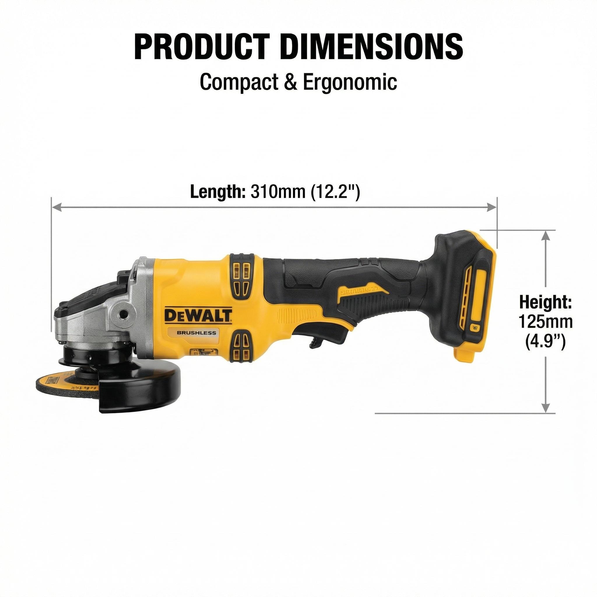 Dewalt DCG405-125 20V Angle Grinder Kit One Battery Charger Metal Cutting Electric Wrench
