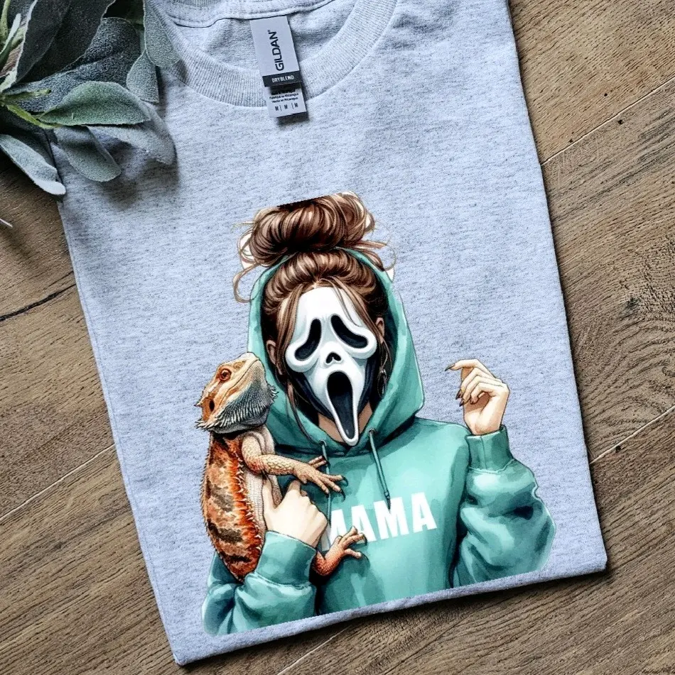 Cute bearded dragon mama popular scream halloween tee Cute bearded dragon mama popular scream halloween tee