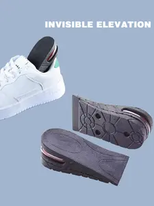Invisible Height Increase Insole with Air Cushion, Unisex Sports Comfort Shock Absorption, Breathable and Detachable, Universal Size, Height Increasing Insole