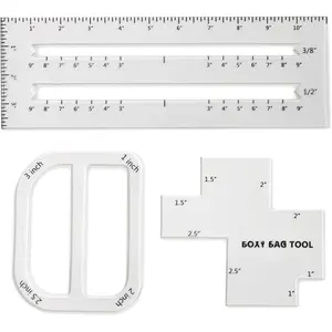 3 count Boxy Bag Making Templates Notion for Beginners, Clear  Sewing Tools Set with Boxed Bag,  Bag, Zip Pocket
