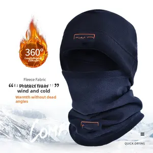 Fall & Winter Fleece Hat & Neck Gaiter Set: men woman , warm face cover Windproof for Outdoor Cycling & Cold Weather full head