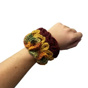 Falling Leaves - 3 Pack Handmade Crocheted Scrunchie Set