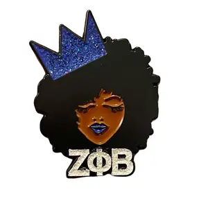 Zeta Phi Beta Sorority, Inc FINER WOMAN, Queen Enamel Pin