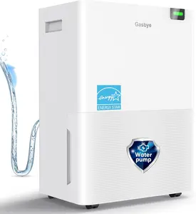 Gasbye Energy Star 2026 Dehumidifier with [ Replaceable Pump] for Basement – [44dB Quiet, Easy to Clean & Clog-Free], Max 75 Pints/Day, 16.5ft Drain Hose, Auto Shut-Off, Auto Restart, White