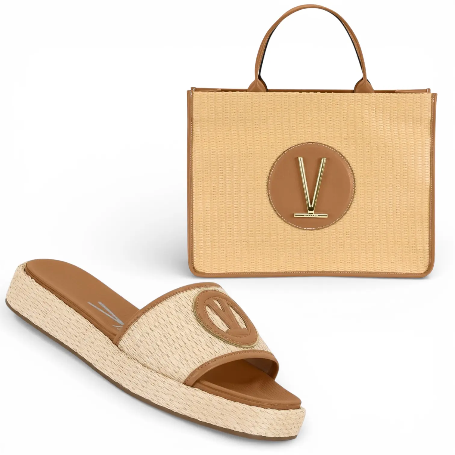 VIZZANO Women's Summer Platform Slide Sandals - Beach spadrille Wedge Lightweight
