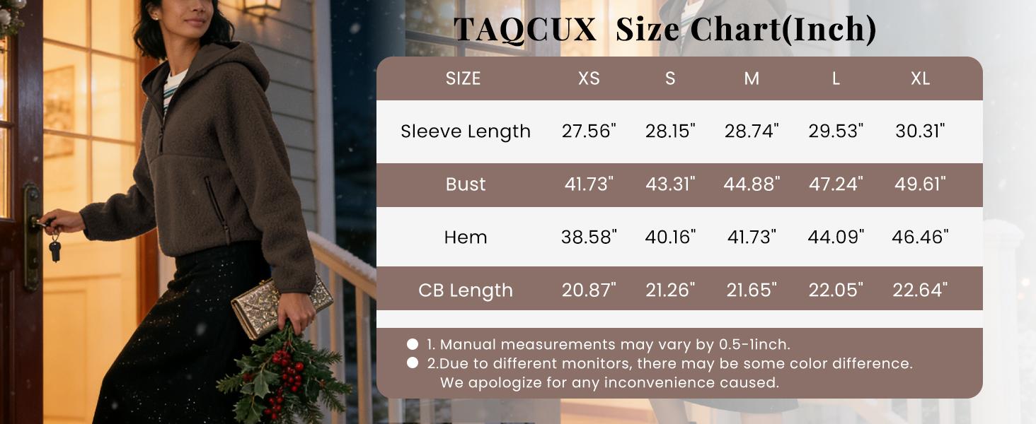 Women's Hoodie Half Zip Sherpa Fleece Pullover Lightweight Cropped Jacket with Zipper Pockets for Sports Hiking Biking Spring Fall Winter