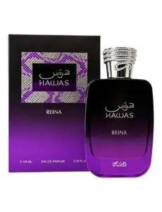 RASASI Hawas Reina EDP, Women's Floral-Sweet Musk Fragrance with Jasmine Roses, Long-Lasting Scent, 3.38 Fl Oz Bottle