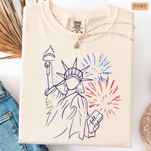 Comfort Colors Subtle Fdt July 4th Shirt, Pro Democratic Anti Dt Tshirt, Funny 4th Of July Political Tee, Unisex Garment-Dyed Tee, Crewneck Top