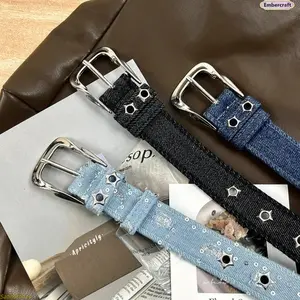2026 Trending Women's Canvas Belt — Aesthetic Casual Style, Adjustable Pin-Buckle Jeans Belt; A Minimalist Street-Style Accessory Perfect for Everyday Wear.